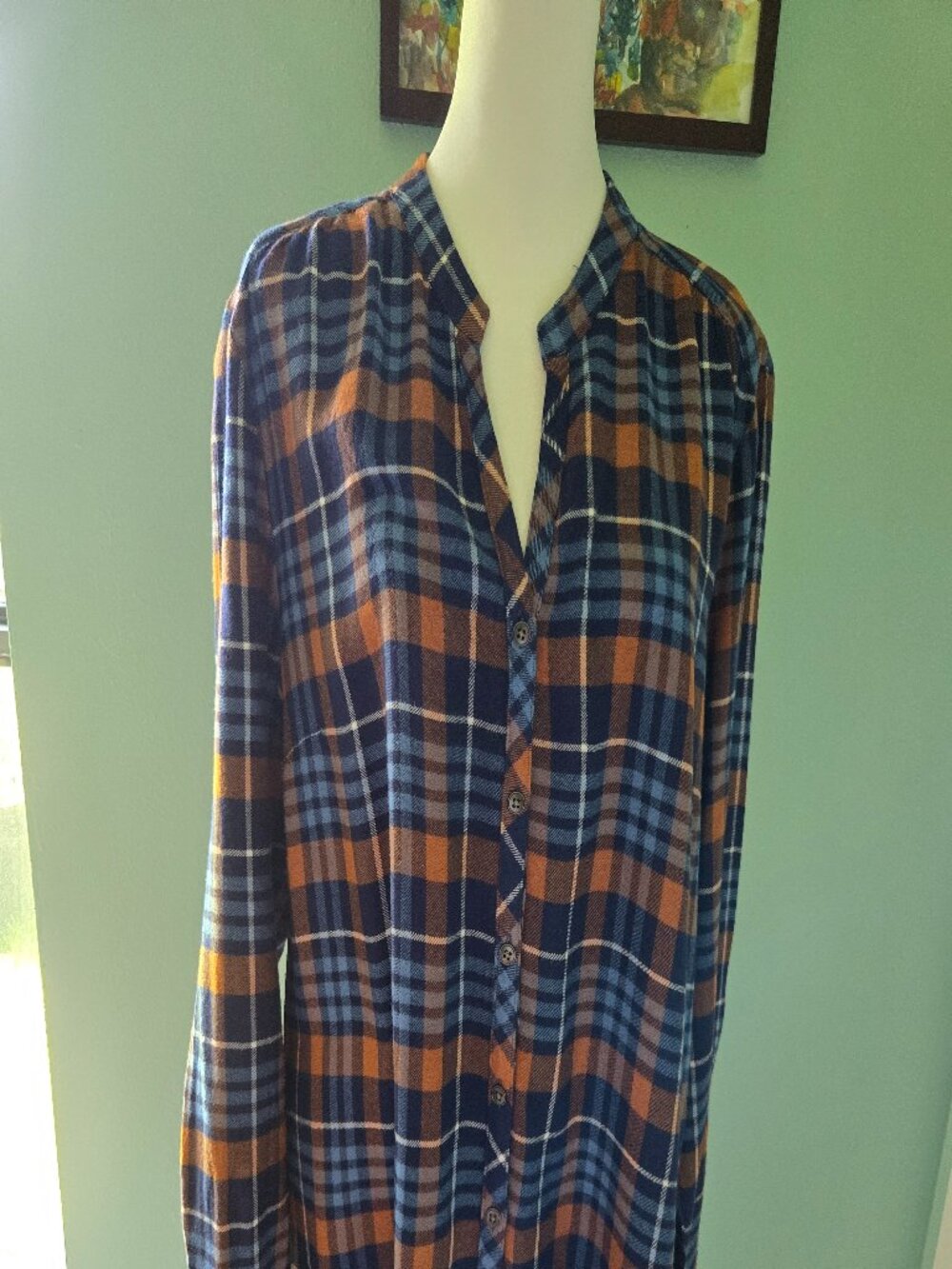 Matilda Jane Long Sleeved Plaid Tunic. Size L